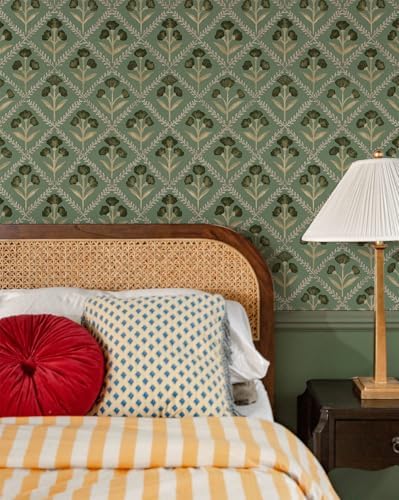 Orainege Peel and Stick Wallpaper Vintage Floral Wallpaper Boho - Image 3