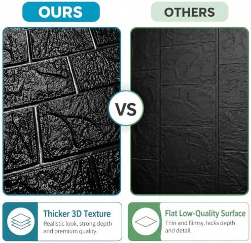 3D Wall Panels Peel and Stick Faux Foam Brick Wallpaper Covering - Image 6