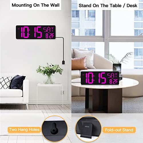 XREXS 17.2 Inch Large Digital Wall Clock - Image 6