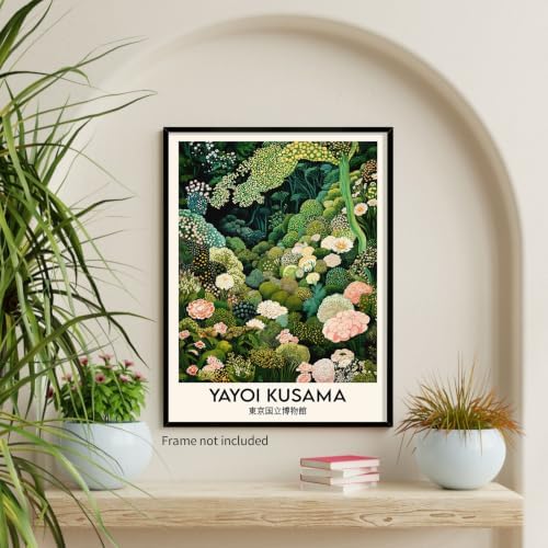 WIUHIO Yayoi Kusama Botanical Wall Art Vintage Japanese Nature Floral Poster - Image 5