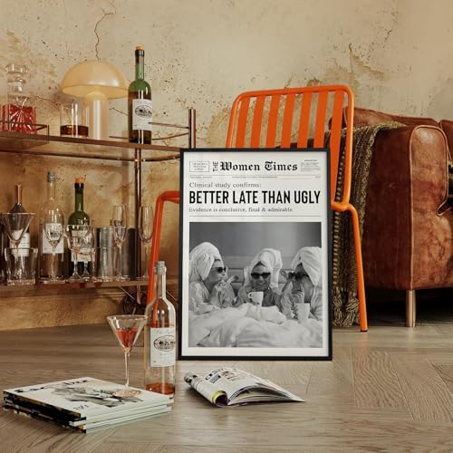 Vintage Black And White Newspaper Wall Art 8x10in Black Framed Trendy Better - Image 2