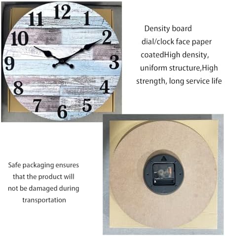 XNM Wood Farmhouse Wall Clocks Battery Operated 20 Inch - Image 6