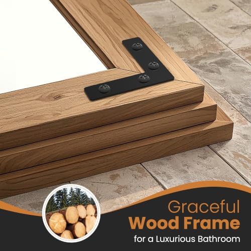 Wood Framed Full Length Mirror for Wall - Image 4
