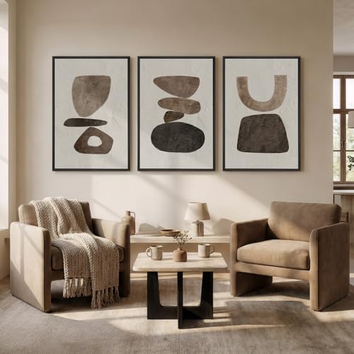 Large Framed Minimalist Abstract Canvas Wall Art - Image 4