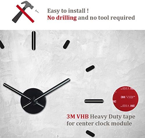 Presentime Large Frameless DIY Wall Clock - Image 2