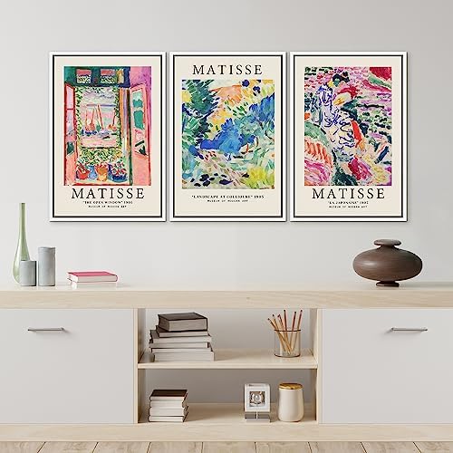 MUDECOR Framed Canvas Print Wall Art Set Henri Matisse Exhibition Posters Fine - Image 4