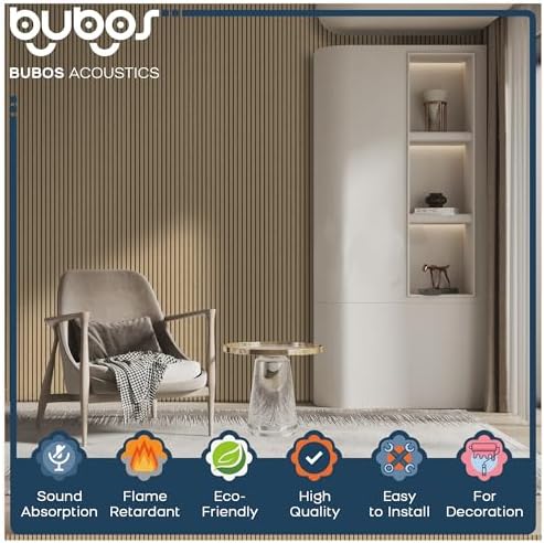 BUBOS 4-Pack Acoustic Panels 47.2"x23.6", Peel & Stick Sound Wall Panels - Image 3