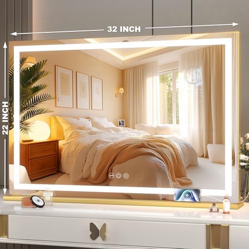 Hasipu Vanity Mirror with Lights, Lighted Makeup Mirror with Dimmable 3 Modes - Image 2