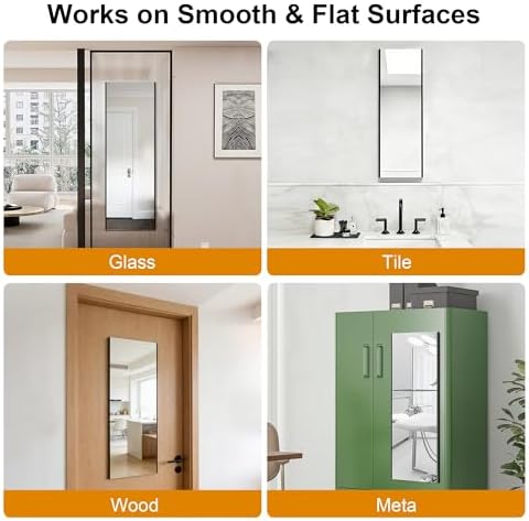 brisafe 1pc No-Nail Self-Adhesive Wall NanoMirror, 16 x 55 in - Image 3
