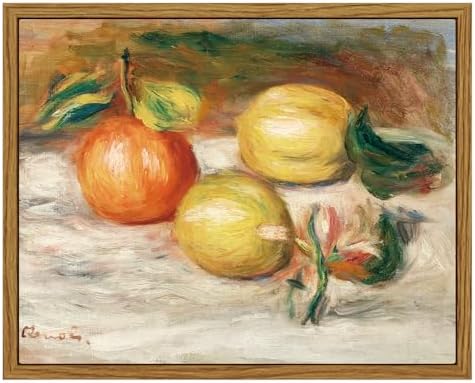 ARPEOTCY Framed Canvas Lemons Wall Art, Vintage Still Life Art Home Decor by ARPEOTCY