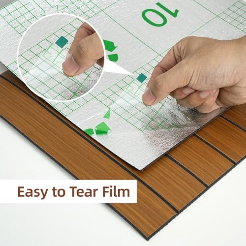 WADILE Peel and Stick Wood Slat Wall Panels 12x12in PVC 30 Pack - Image 4