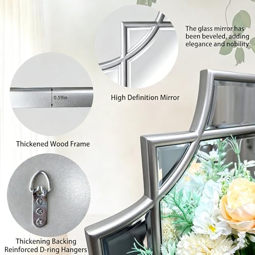 47"x24" Large Rectangle Beveled Mirror - Image 2