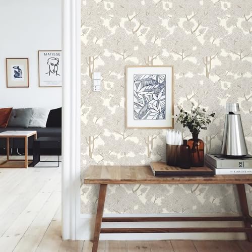 JiffDiff Tree Wallpaper Peel and Stick Jungle Wall Paper Forest Mural Stick on - Image 4