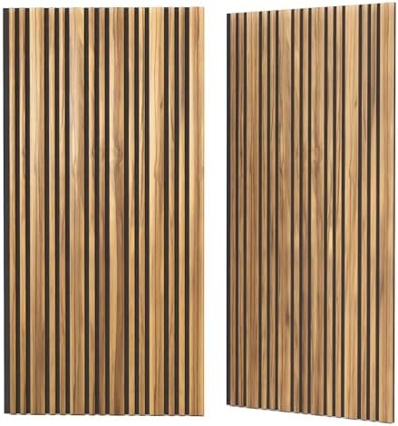 2 Pack Wood Acoustic Panels, 47.2"×23.6"×0.36" High Density Sound Proof Wood by GOAND