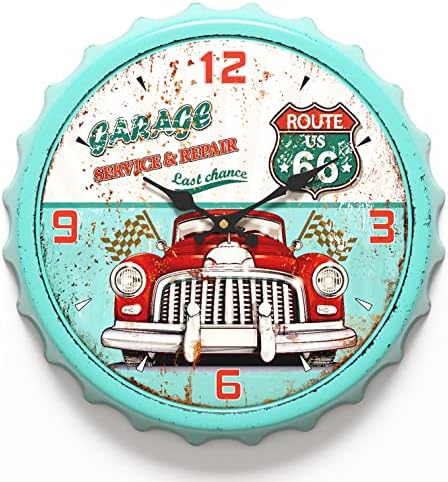 Menterry Bottle Cap Design Iron Retro Wall Clock by Menterry