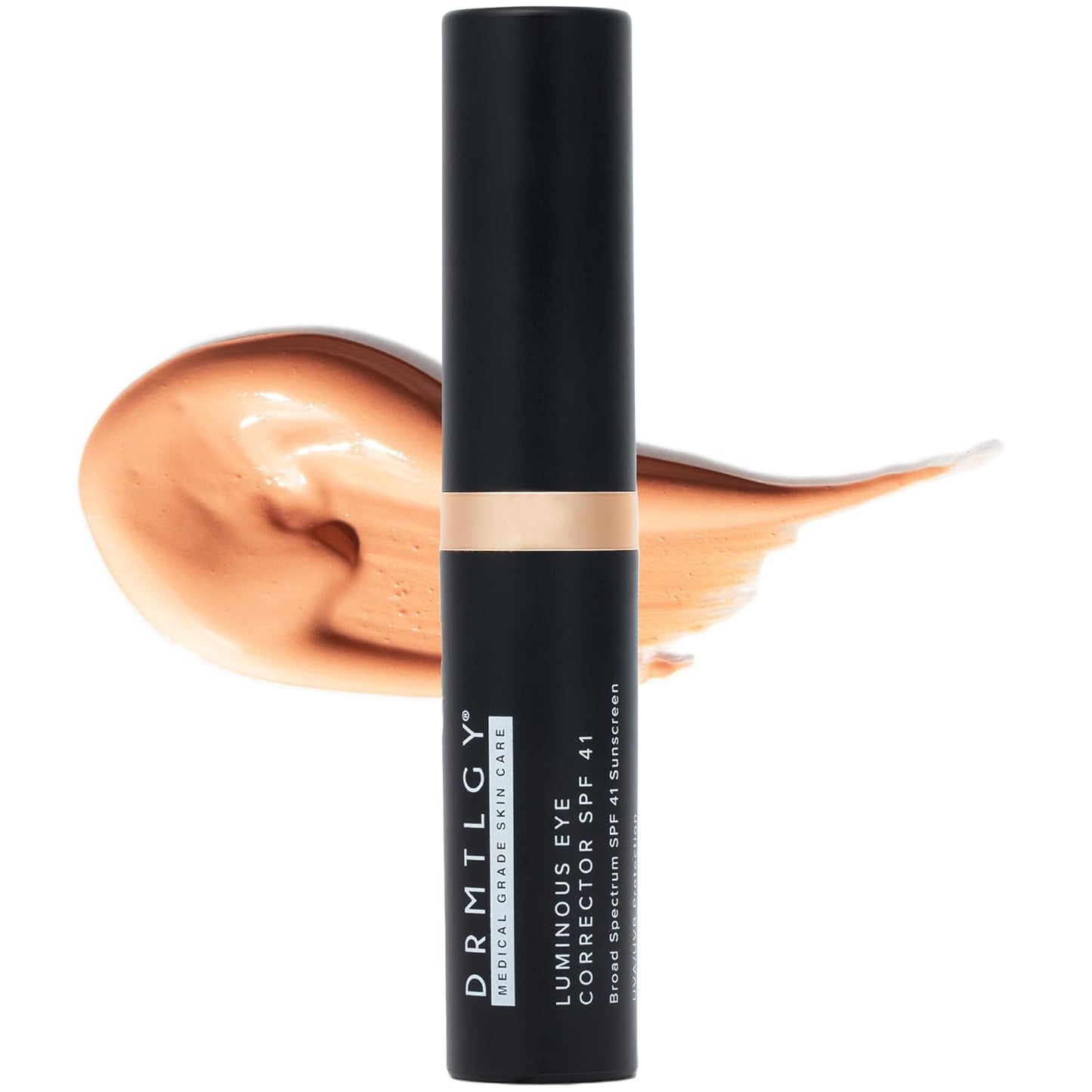 DRMTLGY Luminous Eye Corrector SPF 41, Under Eye Color Corrector for Dark Circles, Anti-Aging Tinted Eye Cream, Hydrating Eye Serum with Peach Undertone, Medium