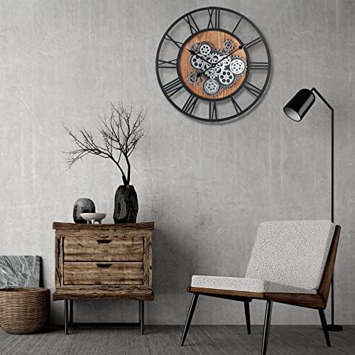 Lafocuse 23 Inch Steampunk Large Wall Clock - Image 4