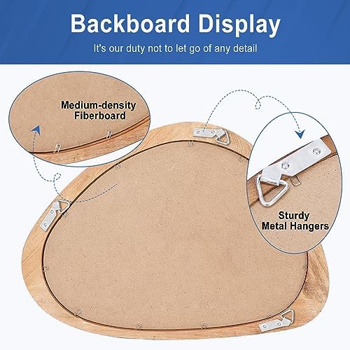 Irregular Wall Mirror, 30*20inch Asymmetrical Wood Mirrors, Entryway Mirror - Image 4