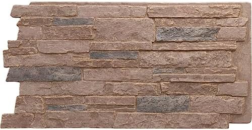 EverStone Acadia Ledge Faux Stone Panel, Orchard Cliff Color by EkenaMillwork