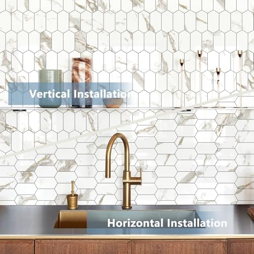 Vamos Tile Long Hexagon Peel and Stick Backsplash Tile - Image 3