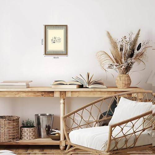Framed Vintage Striped Kitchen Wall Art, Cozy Dining Table Supper Canvas Print - Image 4