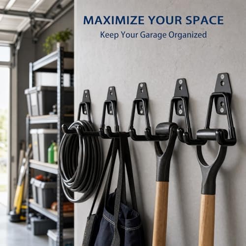 Heavy Duty Garage Storage Hooks 2 Pack, Wall Mount Metal Utility Hooks - Image 3