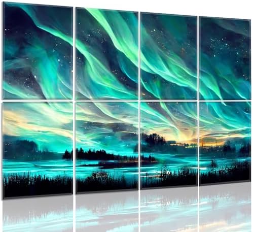 Art Acoustic Panels, 8 Pack Decorative Acoustical Wall Panel Sound Absorbing by KIOSSUT