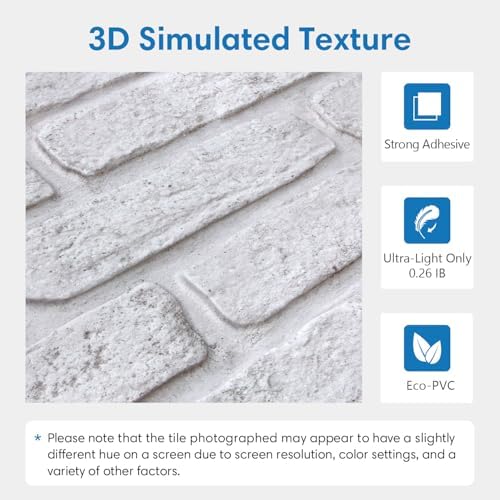 COMSTICKC 3D Faux Brick Wall Panel Peel and Stick Wall Covering - Image 3