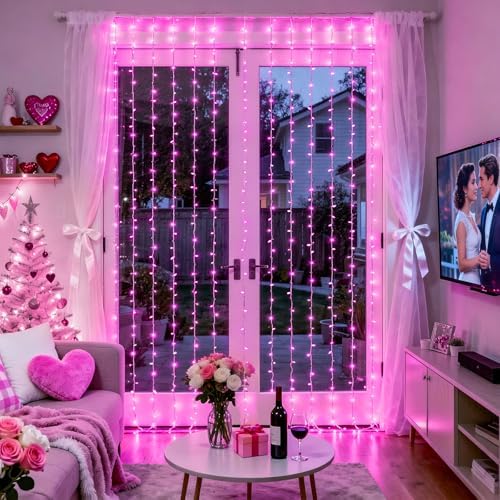 JMEXSUSS 300 LED Curtain Lights, 9.8x9.8 ft - Image 2