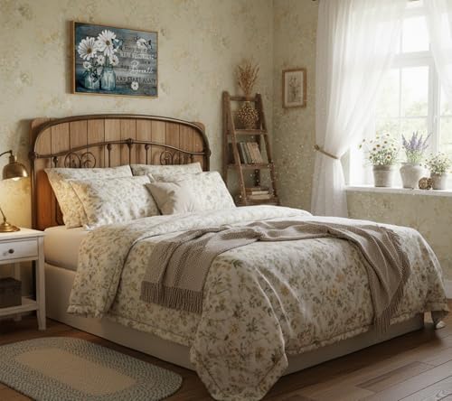 ZLXARTLA Wood Framed Daisy Wall Art Butterfly Wall Decor Inspirational Print - Image 4