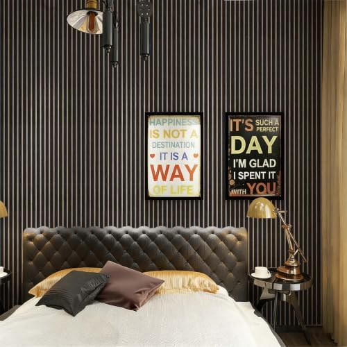 Dark Vertical Slat Panel Peel and Stick Wallpaper Self Adhesive 17.72" x - Image 4