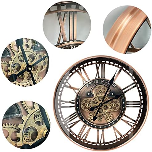 Real Moving Gears Wall Clock Large Modern Metal Clocks - Image 4