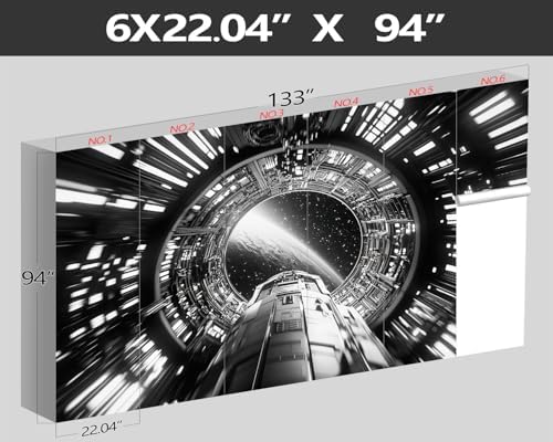 XMPMBM-Capsule Space backsplash Large Decorative Wallpaper Starship Nursery - Image 4