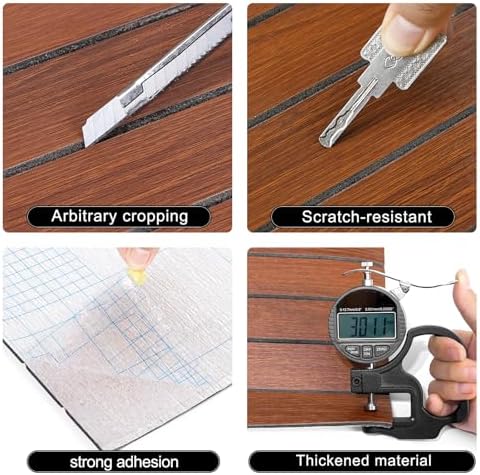 3D Faux Wood Slat Wall Panel – Peel and Stick Self Adhesive Soundproof Foam - Image 3