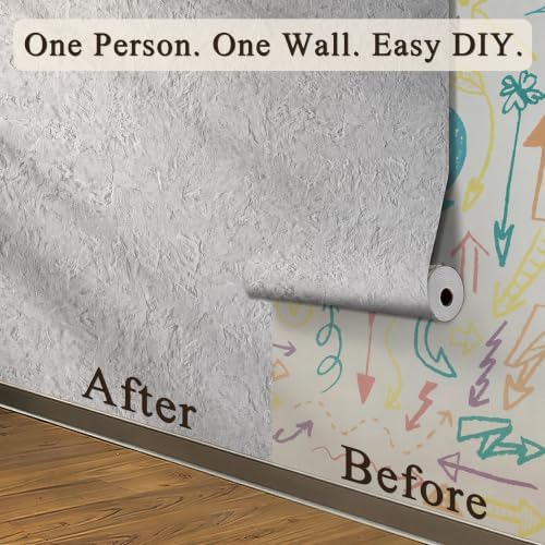 Light Gray Concrete Peel and Stick Wallpaper, 47.2 x 394 in - Image 4