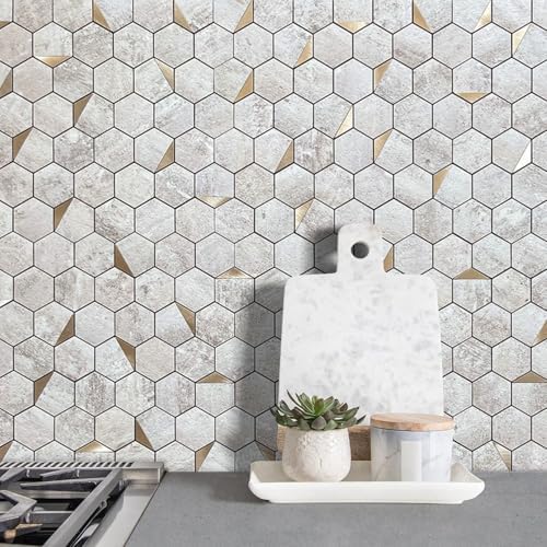 DICOFUN 1 Hexagon Tile Peel and Stick Backsplash - Image 2