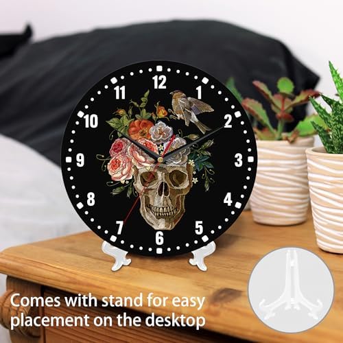 SPUNKER Halloween Wall Clocks, Gothic Skull Wall Clocks - Image 3