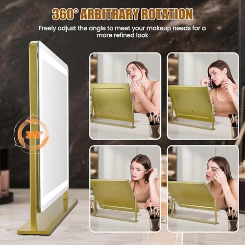 Vanity Mirror with Lights 22"×17", Large LED Makeup Mirror with Light, Smart - Image 5
