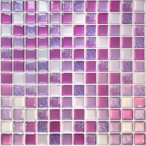 Yoillione 3D Mosaic Tile Sticker Removable Wallpaper Tile, 3D Self Adhesive by Yoillione