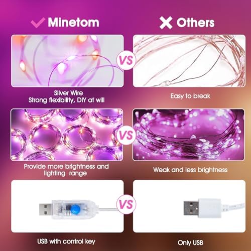 Minetom Halloween Curtain Lights, 300 LEDs Twinkle Fairy Lights, 8 Modes - Image 4