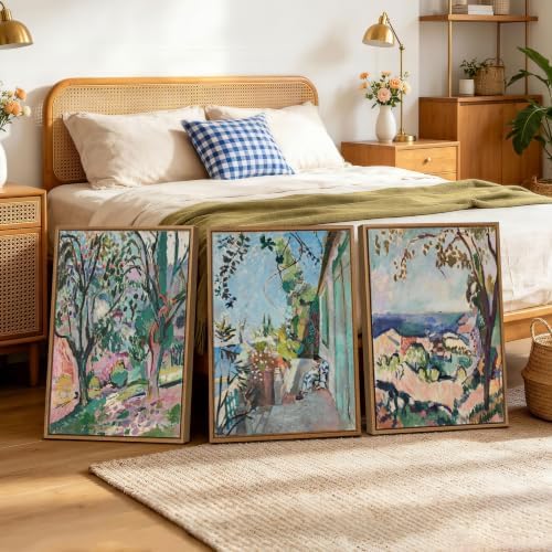 WENGTIAO 3pcs Framed Matisse St. Tropez Landscape Canvas Wall Art - Image 2
