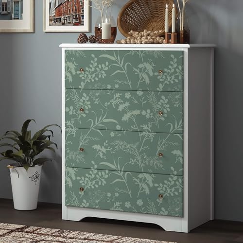 Heroad Sage Green Peel and Stick Wallpaper Boho Floral Contact Paper - Image 2