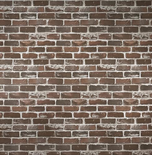 Timeet 3D Vintage Brown Brick Wallpaper 17.7"×472" Brick Peel and Stick by Timeet