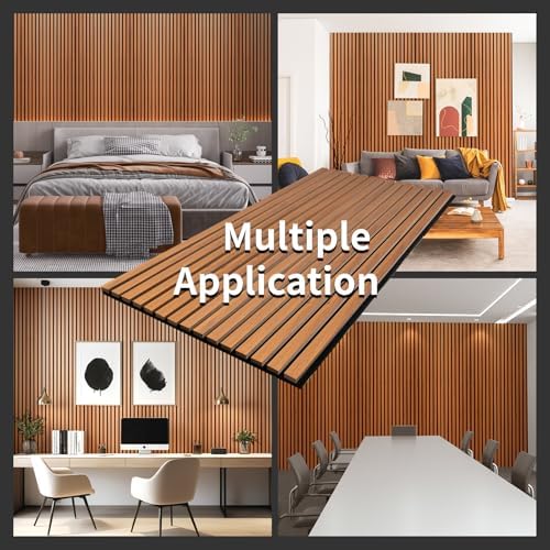 AMZDEPOT Soundproof Wood Slat Wall Panel, 2 Pack - Image 6