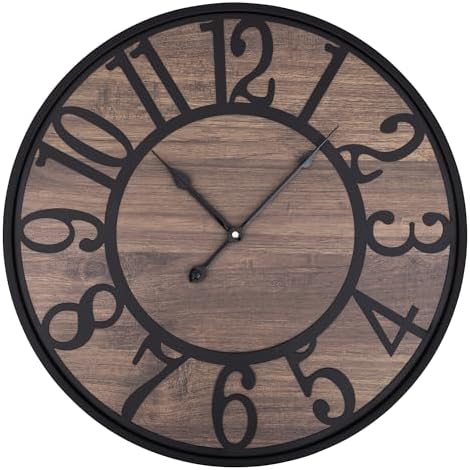 LEIKE Large Wall Clocks for Living Room, Non Ticking Silent, Battery Operated by LEIKEWALLCLOCK