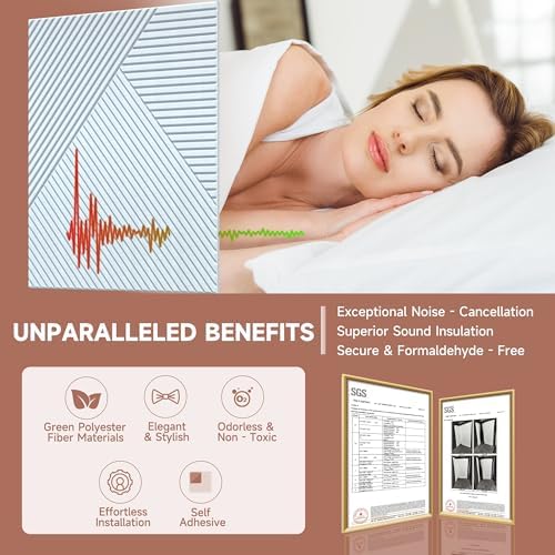 TO-TH Acoustic Wall Panels Peel and Stick Sound Proofing Panel 6Pack - Image 4