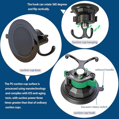 Heavy-Duty Suction Cup Hook, Window Glass Suction Cup - Image 2