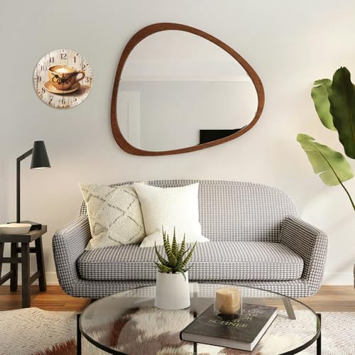peacoblue Vintage Coffee Wall Clocks Battery Operated - Image 5