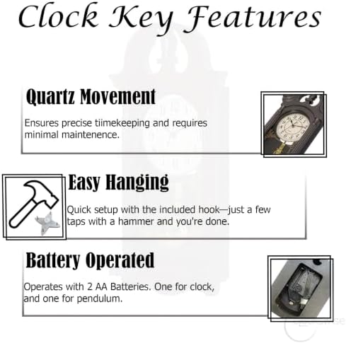 Clockswise Vintage Grandfather-Style Wall Clock - Image 7