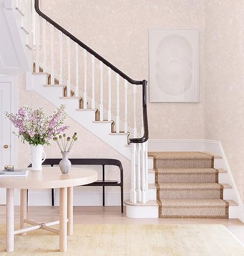 Guvana Pink and White Peel and Stick Wallpaper Floral Wallpaper Slef Adhesive - Image 4